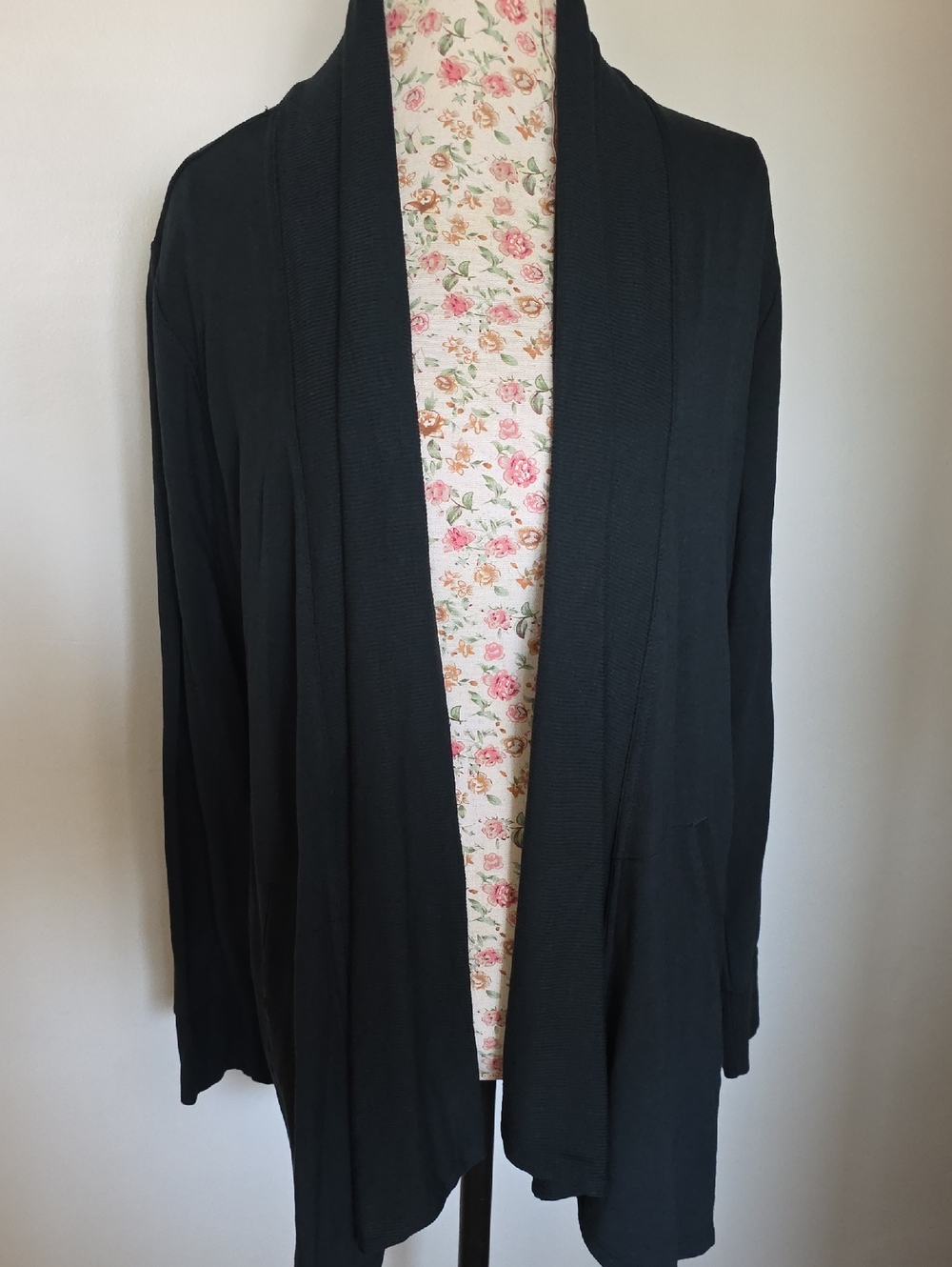 Soma Black Open-Front Women's Cardigan Sweater